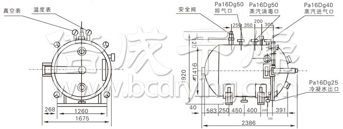 圆形静态真空干燥机结构（gòu）示意图